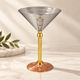 Crockery Wala And Company Steel Hammered Martini Glass Set
