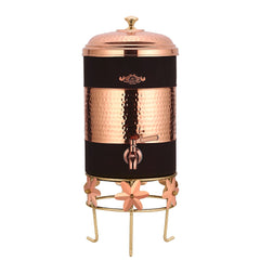 Pure Copper Water Dispenser 7 Litres With Stand Designer CROCKERY WALA AND COMPANY