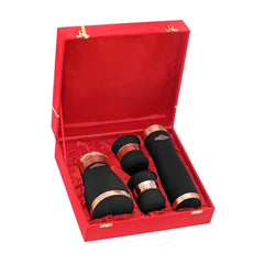 Premium Gift Set Pure Copper Water Bottle Bedside Jar and 2 Glasses CROCKERY WALA AND COMPANY