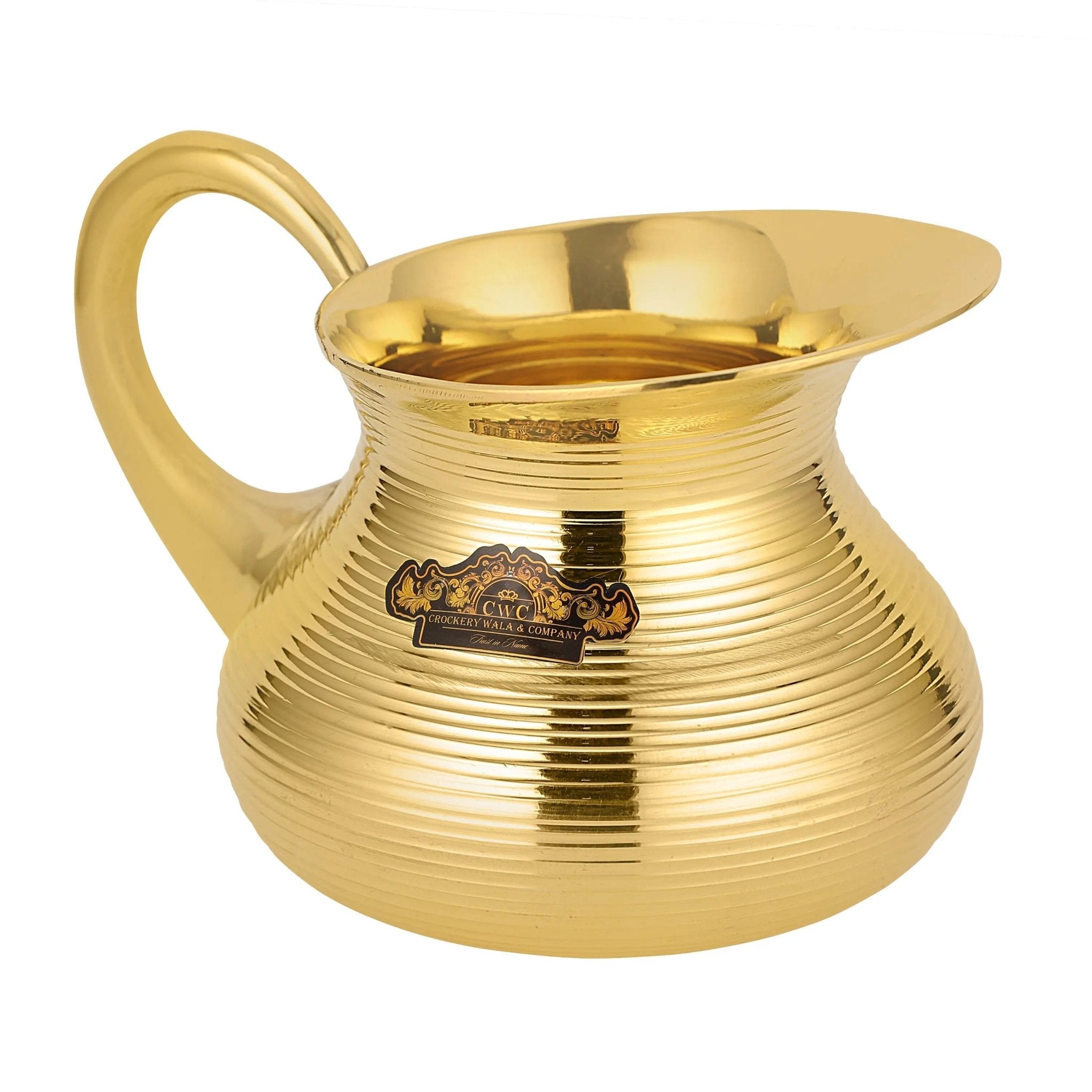 Brass Matki Tea Set - 7 Pcs Elegant Tea Serving Set - CROCKERY WALA AND COMPANY