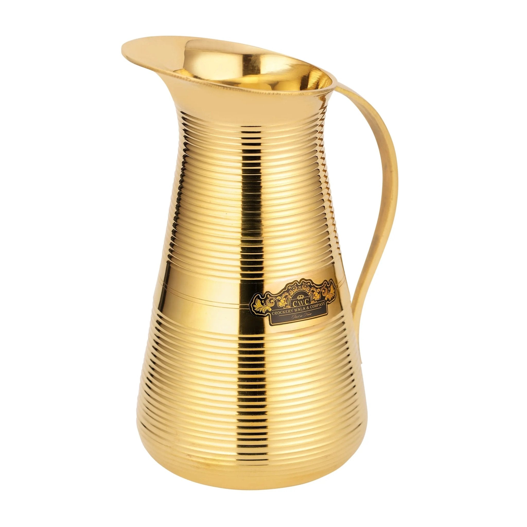 Brass Pari Lemon Set - 7 Pcs With Jug And Glasses - CROCKERY WALA AND COMPANY