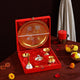 Brass Pooja Thali Set Two Tone With Velvet Box Gift Set