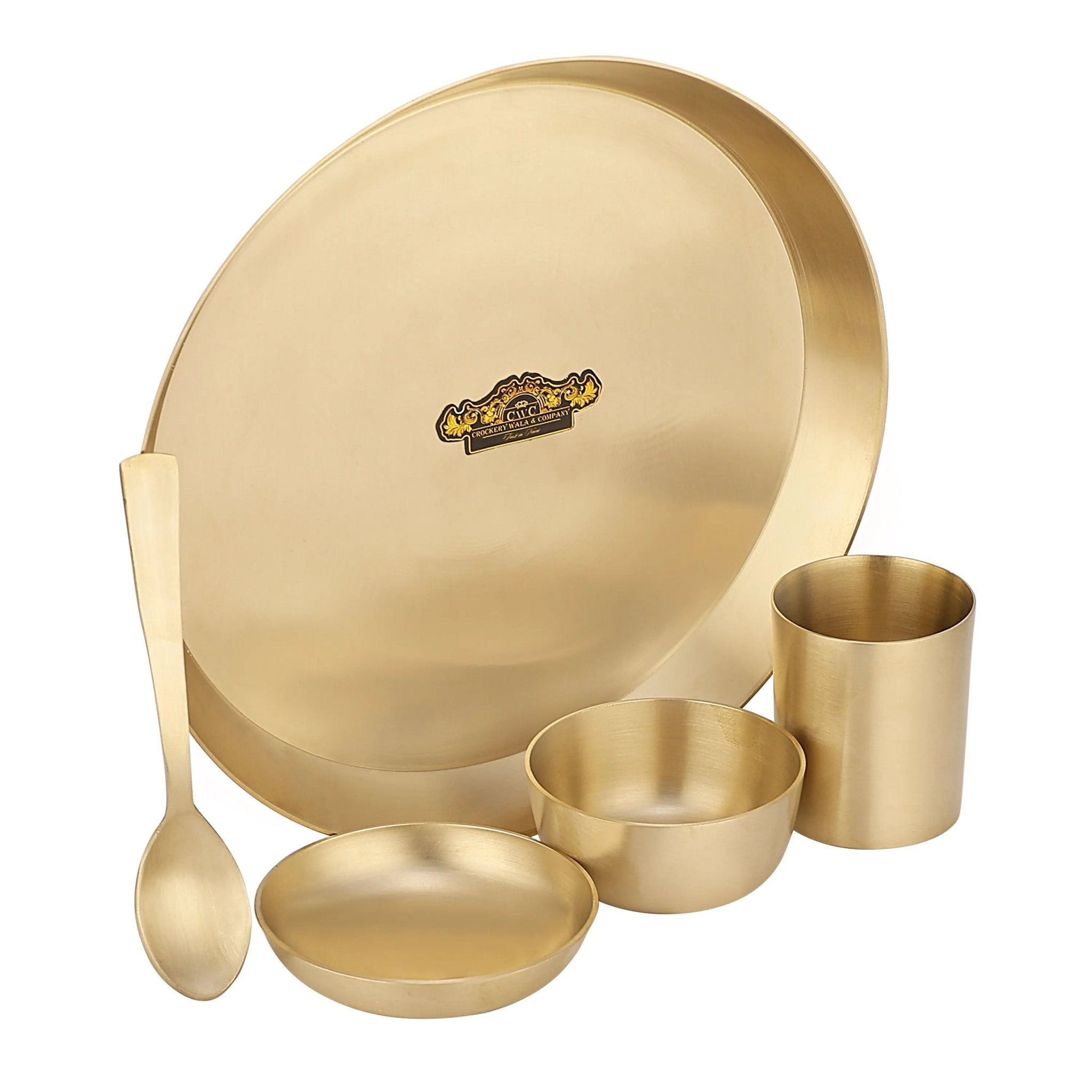 Bronze Matte Baby Thali Set - 5 Pcs Dinnerware Set - CROCKERY WALA AND COMPANY