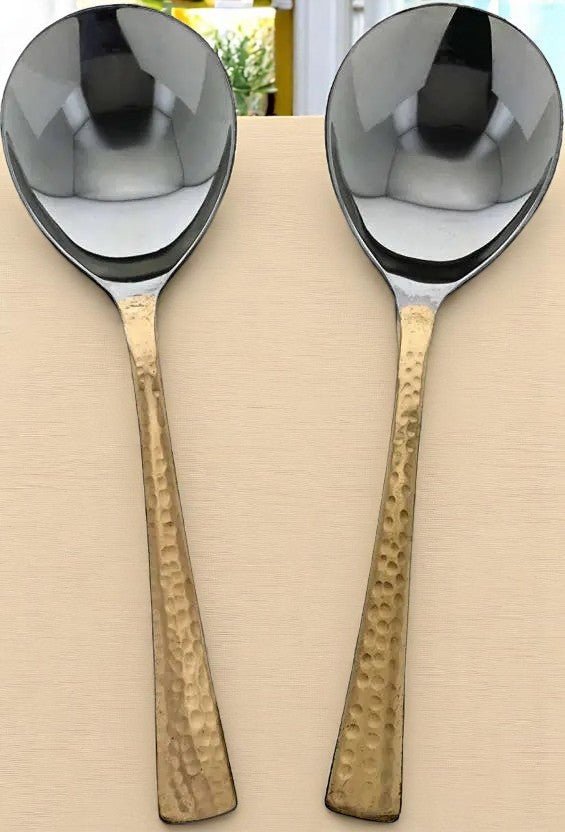 Copper Serving Spoon with Copper Handle for Elegant Dining - CROCKERY WALA AND COMPANY