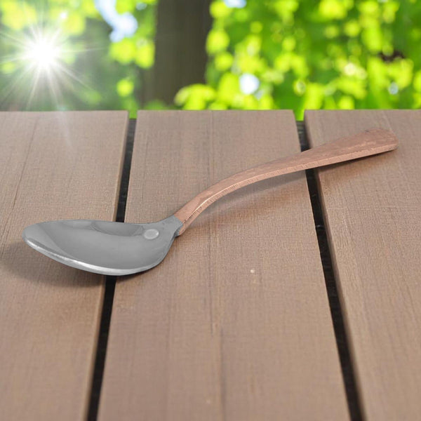 Copper Spoon With Hammered Finish for Elegant Dining - CROCKERY WALA AND COMPANY