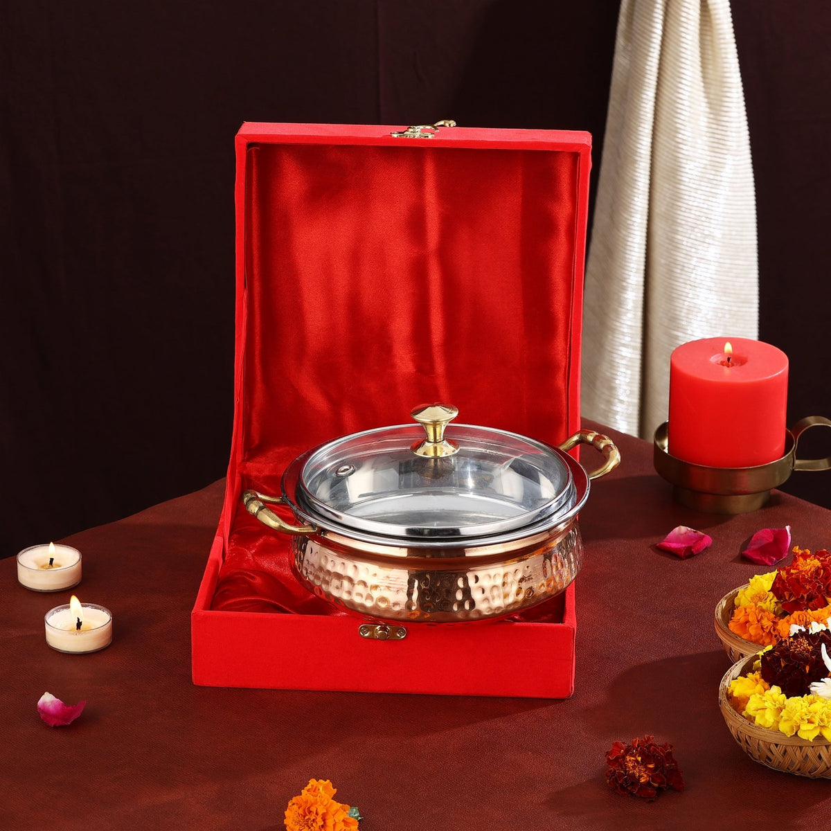 COPPER STEEL SERVING ROYAL HANDI - CROCKERY WALA AND COMPANY