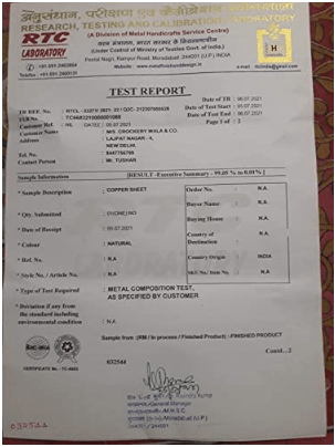 Copper Vessel For Drinking Water Half Hammered Designer With Tap - CROCKERY WALA AND COMPANY