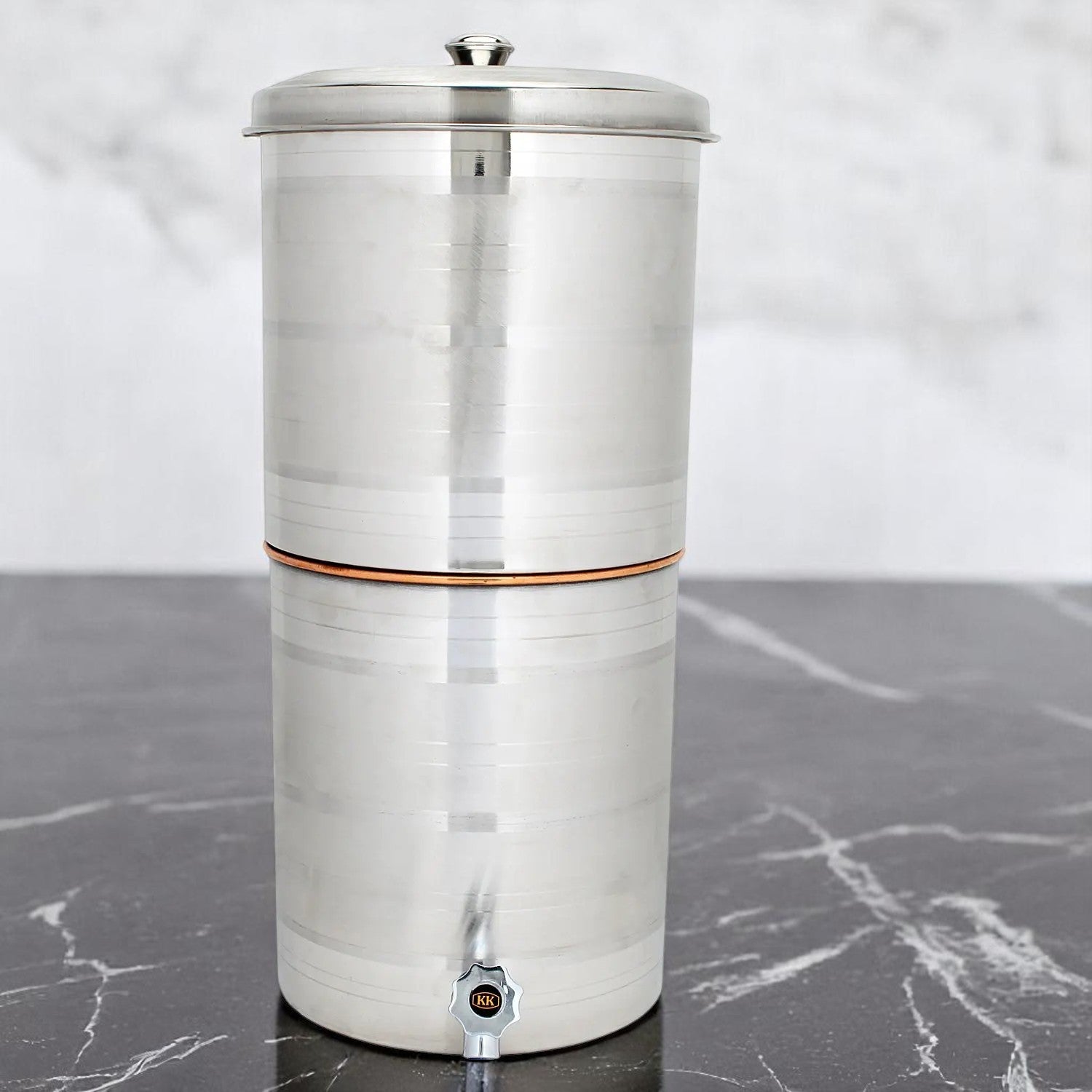 Copper Water Filter With Inner Copper & Outer Steel Pot - CROCKERY WALA AND COMPANY