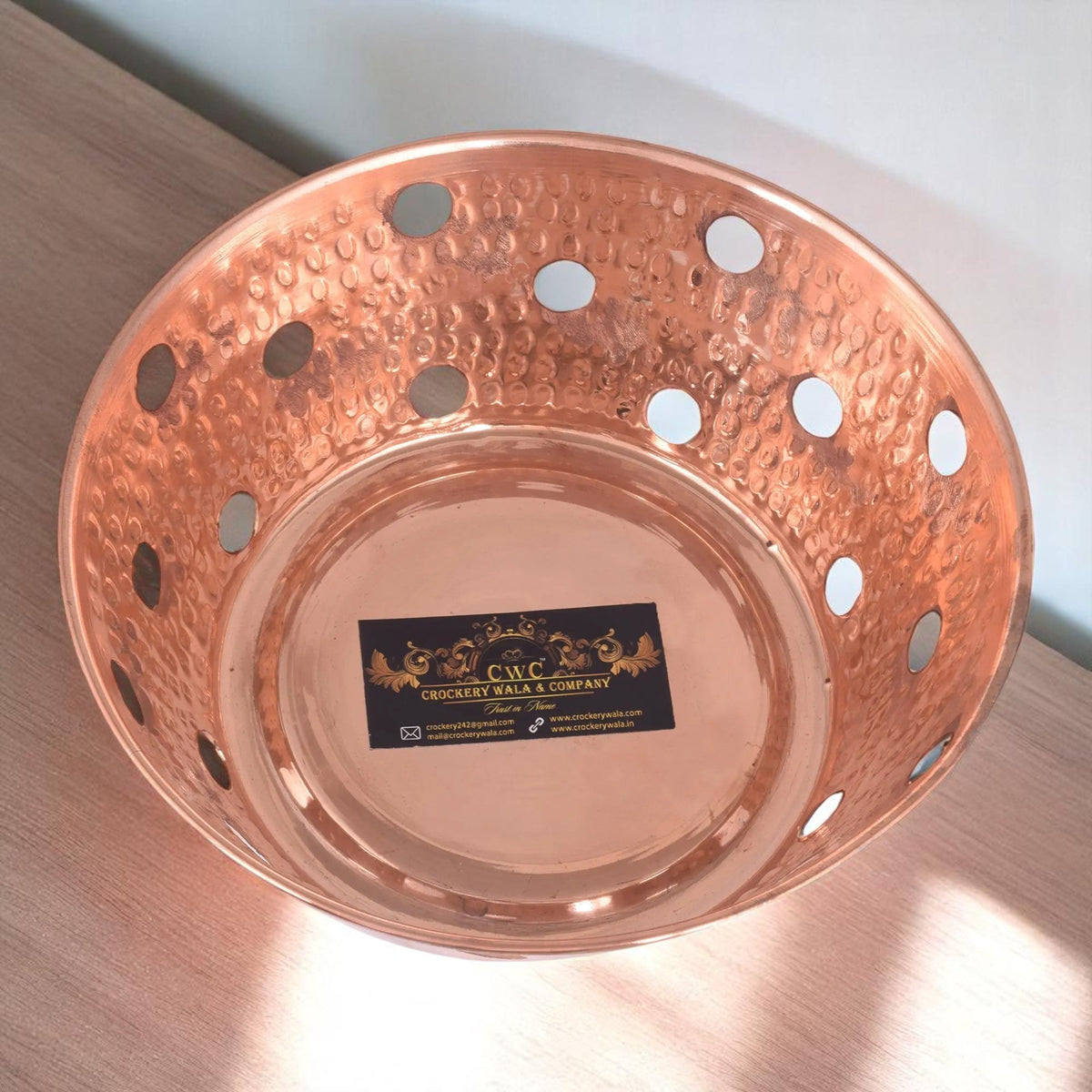 Pure Copper Chapati Basket Big for Home and Gifts Crockery Wala And Company