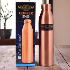 Copper Water Bottle Recommended By Doctors 900 Ml Brown Crockery Wala And Company