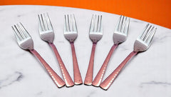 Copper Fork With Hammered Finish for Elegant Dining Crockery Wala And Company Ltd