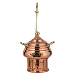 Crockery Wala And Company Copper Steel Chaffing Dish 6 Liters - CROCKERY WALA AND COMPANY