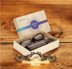 Crockery Wala And Company Pure Copper Bottle With 2 Glass Gift Set Antique Itching Regular 1 Litres - CROCKERY WALA AND COMPANY