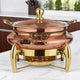 Crockery Wala And Company Pure Copper Chafing Dish New Jersey Style 6 litres