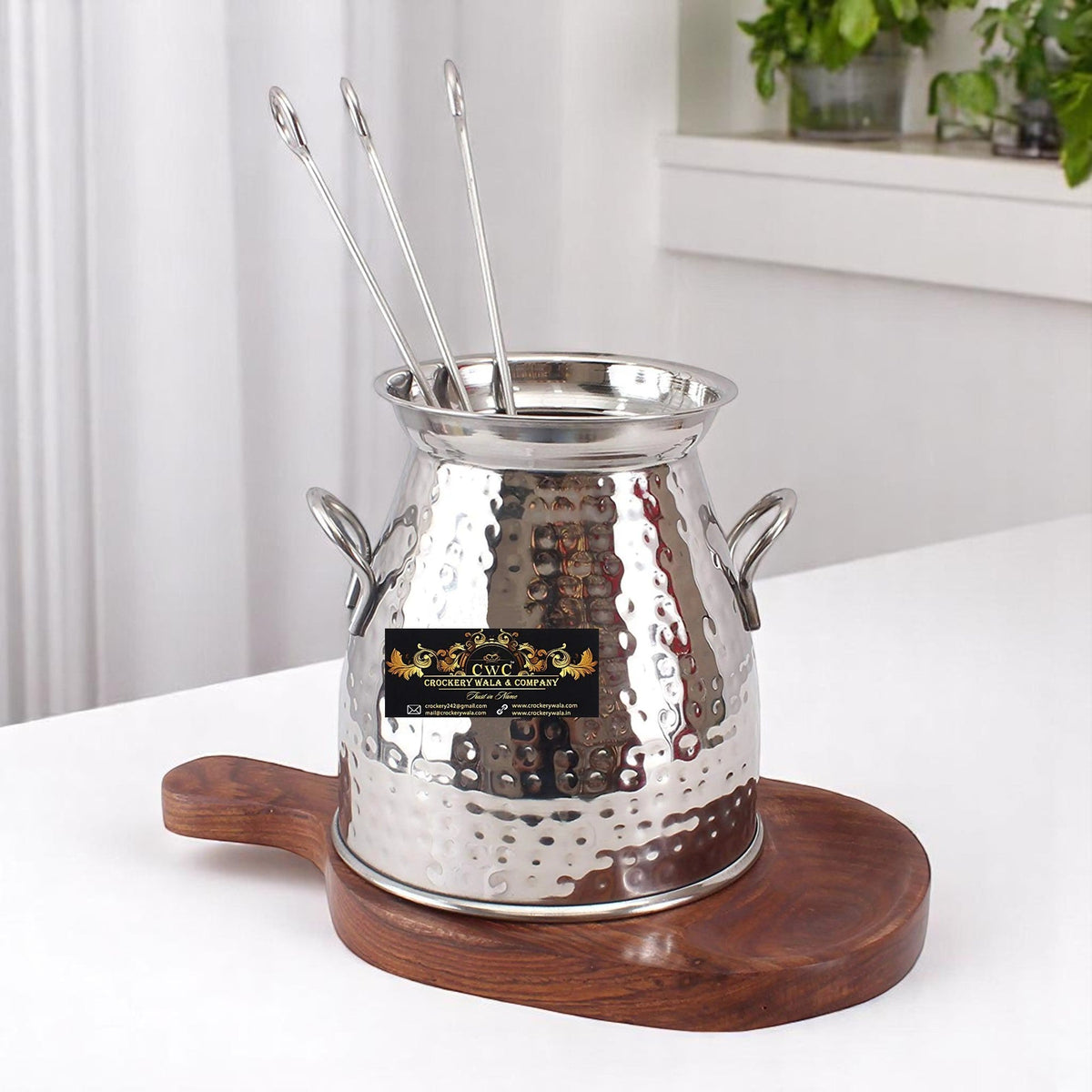 Crockery Wala & Company Steel Handmade Table Tandoor for Paneer Tikka Chicken Dish - CROCKERY WALA AND COMPANY