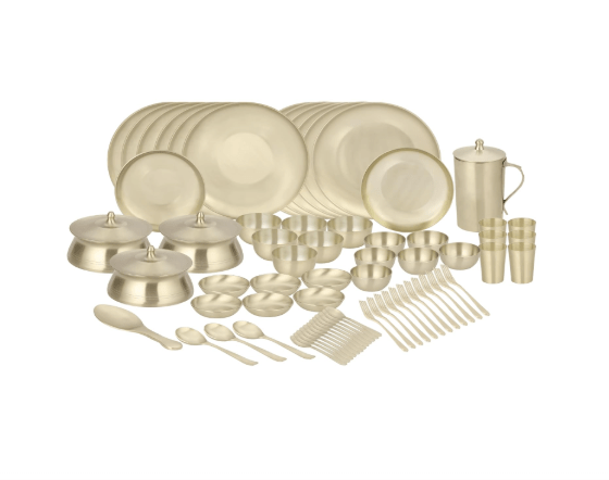 CWC Bronze Dinner Set 70 Piece Complete Dining Set for 6 People Matte Finish - CROCKERY WALA AND COMPANY