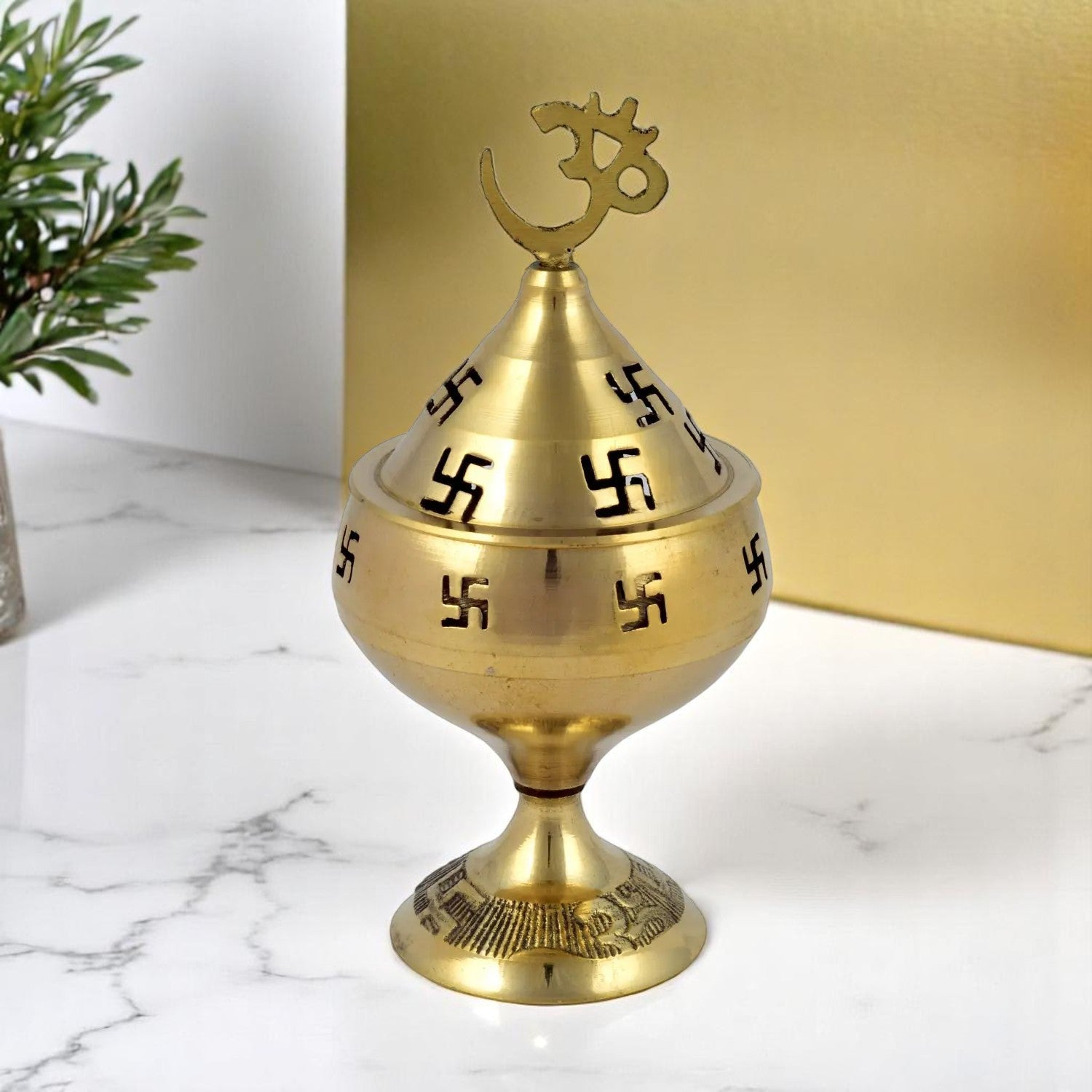 Brass Goblet Diya for Pooja Worship of Gods Elegantly Crafted Crockery Wala And Company Ltd