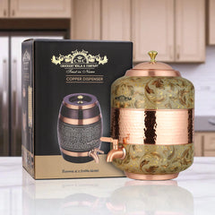 Pure Copper Dispenser Meena Finish Designer 18 Litres CROCKERY WALA AND COMPANY