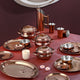 Premium 51-Piece Stainless Steel PVD Rose Gold Dinner Set