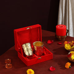 PURE BRASS LEAF DESIGN GLASSES - CROCKERY WALA AND COMPANY