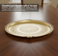 Pure Brass Matte Itching Dinner Set – 70 - Piece - CROCKERY WALA AND COMPANY