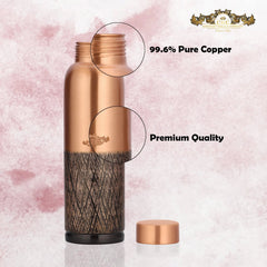 Pure Copper Bottle Vintage Half Antique Chic Hydration - CROCKERY WALA AND COMPANY