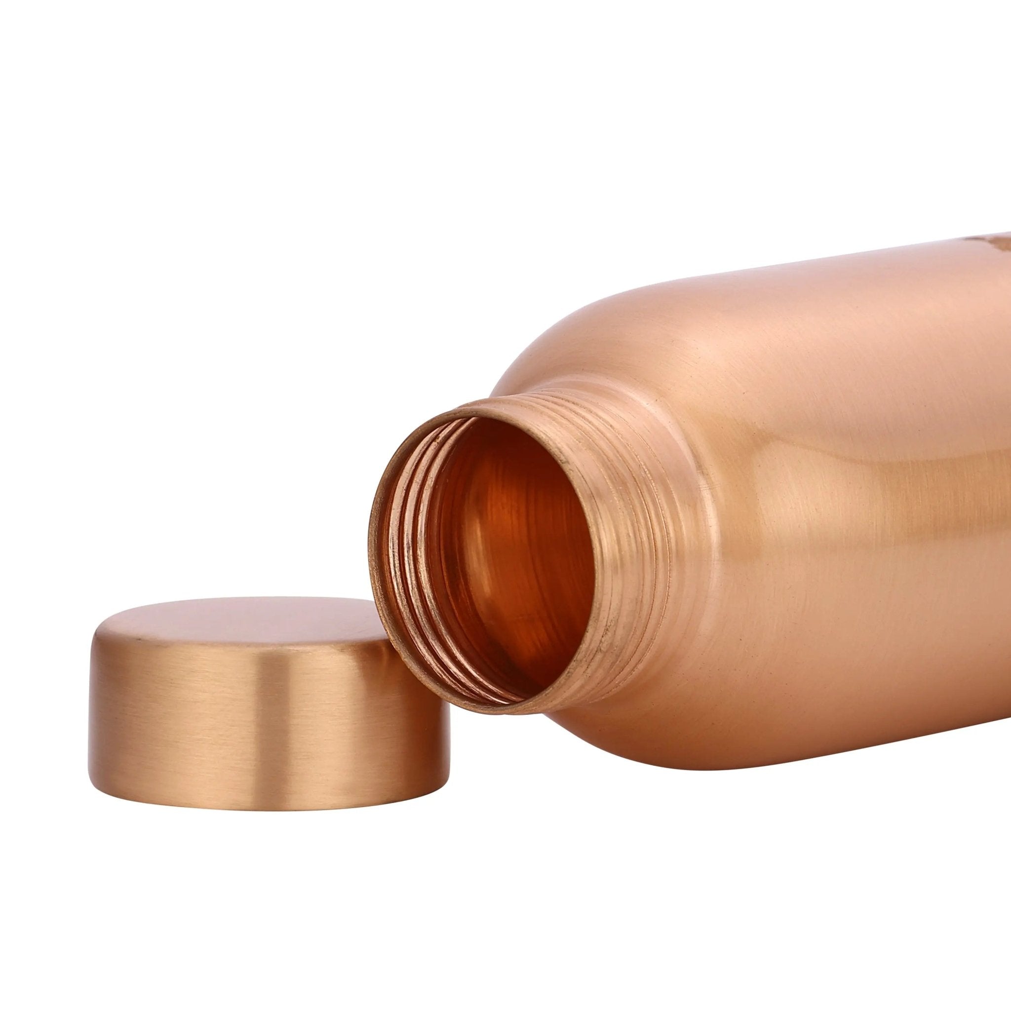 Pure Copper Bottle Vintage Half Antique Chic Hydration - CROCKERY WALA AND COMPANY