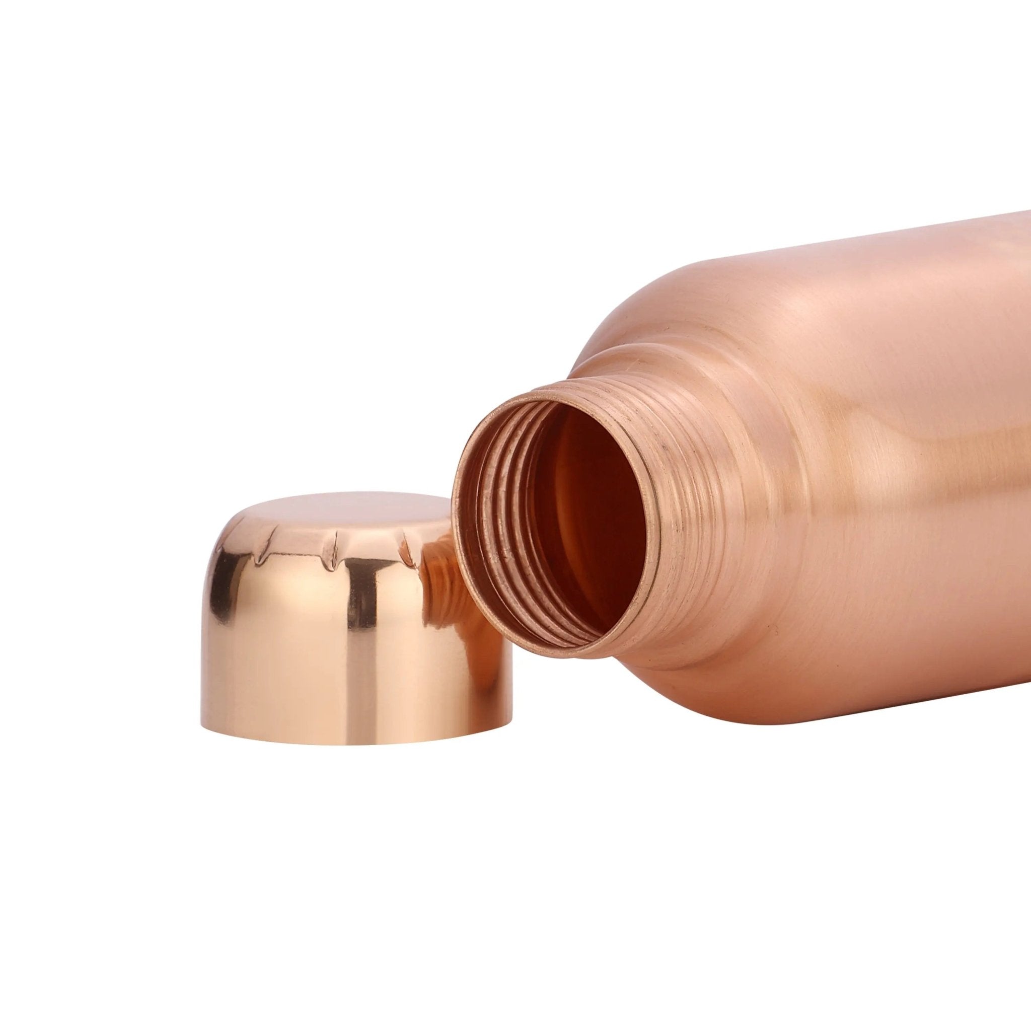 Pure Copper Bottle Vintage Half Designer for Elegant Hydration - CROCKERY WALA AND COMPANY