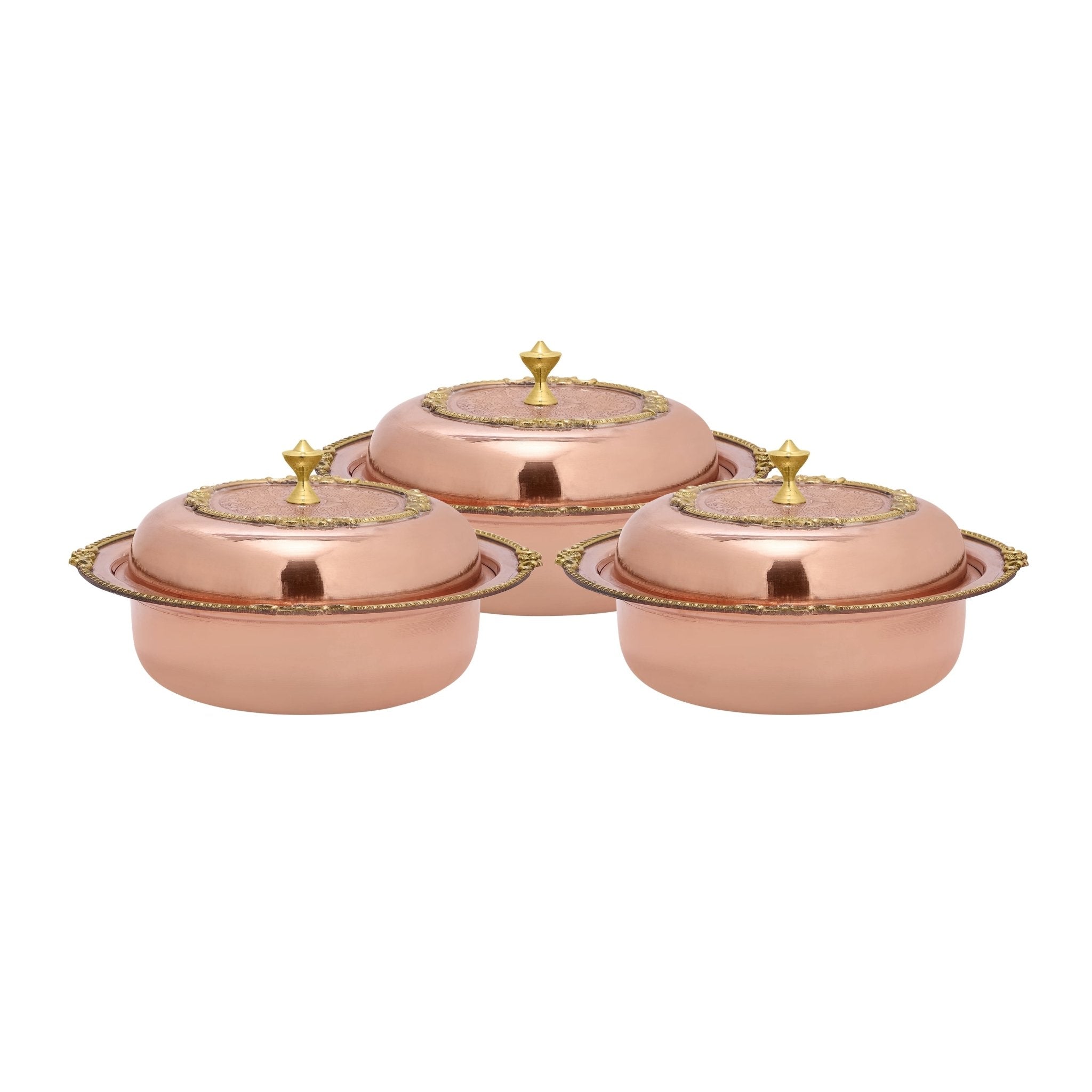 Pure Copper Dinner Set - 63pcs Elegant Tableware Collection - CROCKERY WALA AND COMPANY