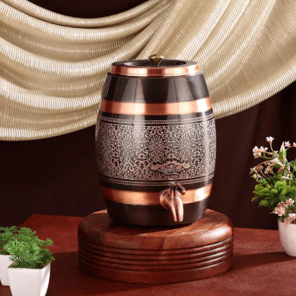 Copper Water Dispenser Antique Itching Barrel - Pure Copper