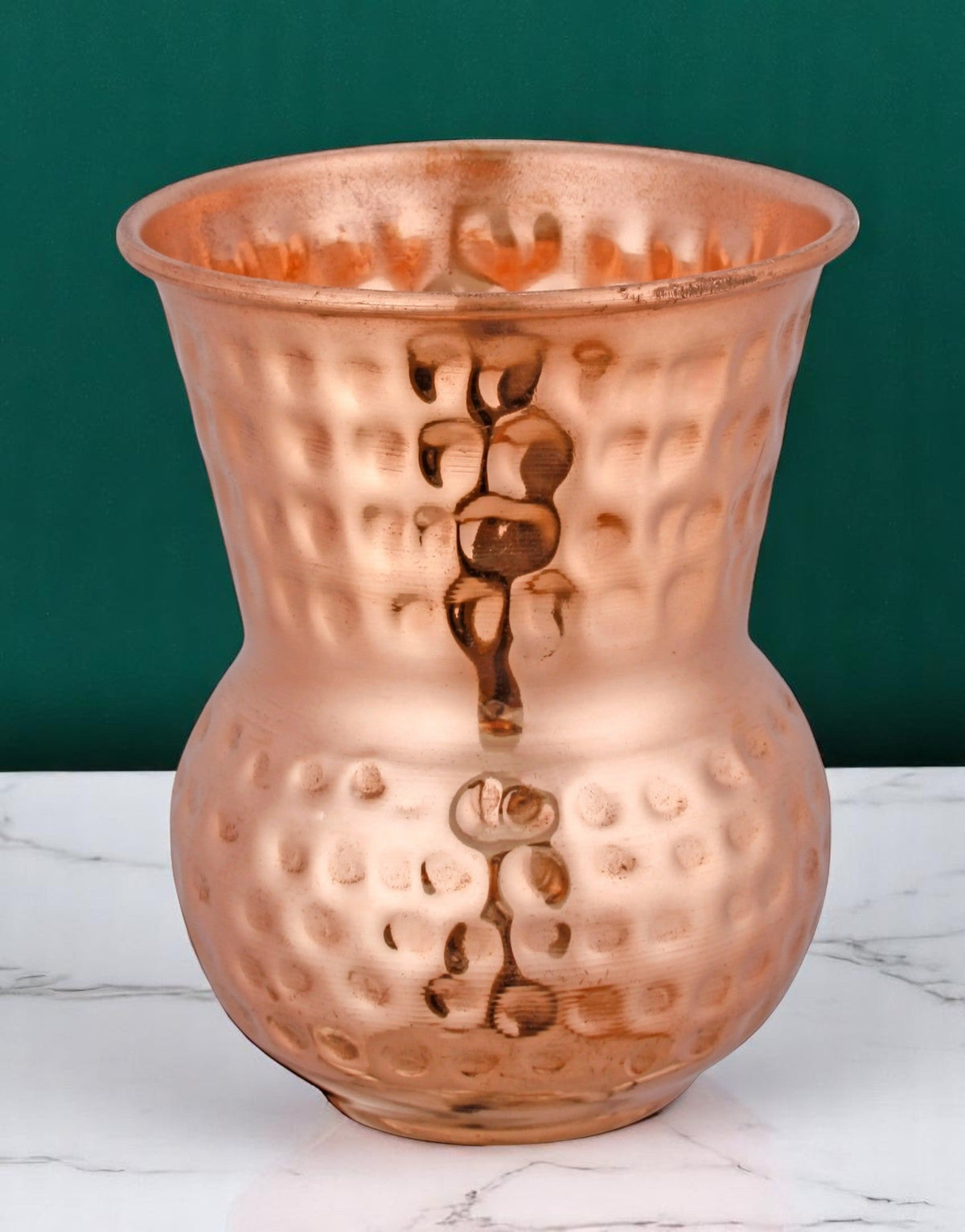 Pure Copper Glass Hammered Mughal Finish Set of 6 Mugs - CROCKERY WALA AND COMPANY