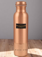 Pure Copper Half Hammered Bottle With Designer Effect 1100ml - CROCKERY WALA AND COMPANY