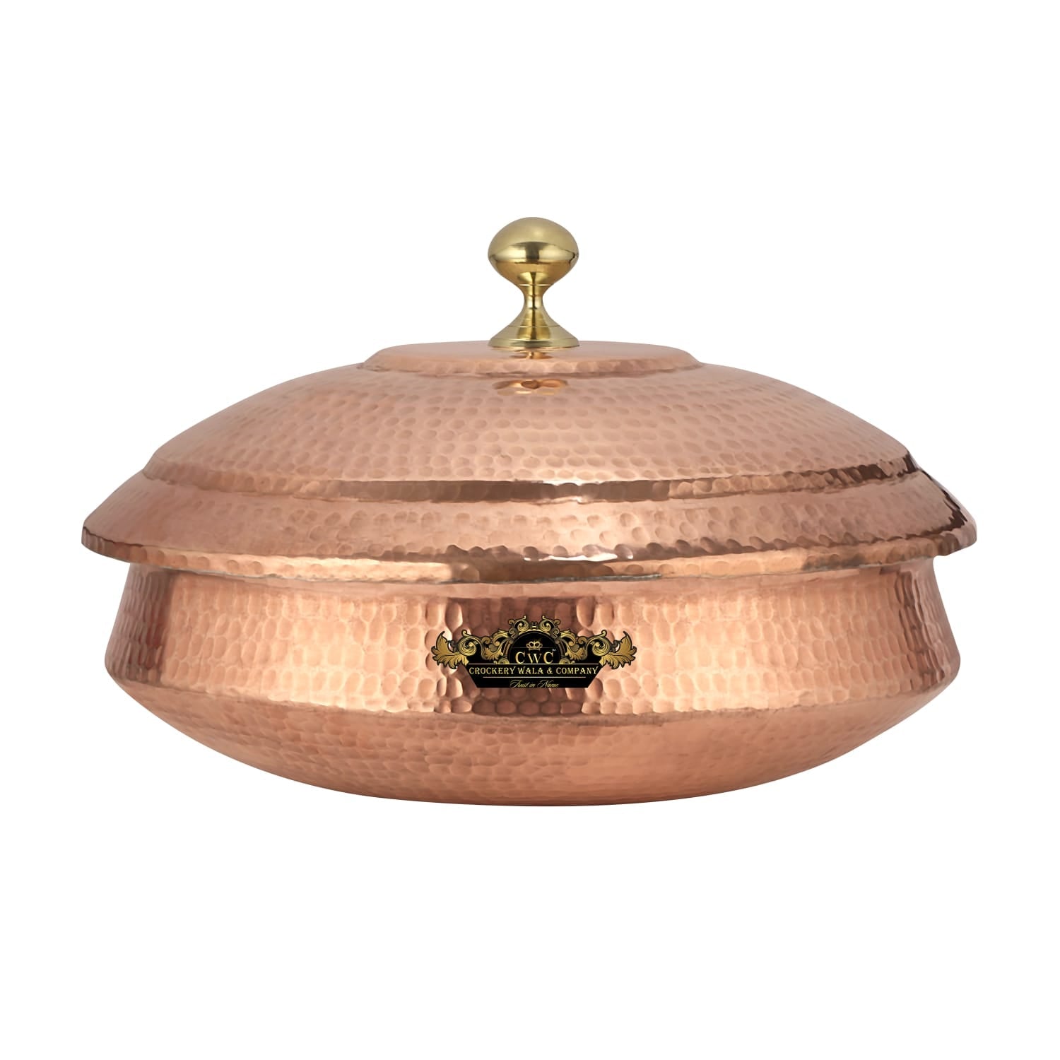 Pure Copper Handi Lagan With Copper Lid For Cooking - CROCKERY WALA AND COMPANY