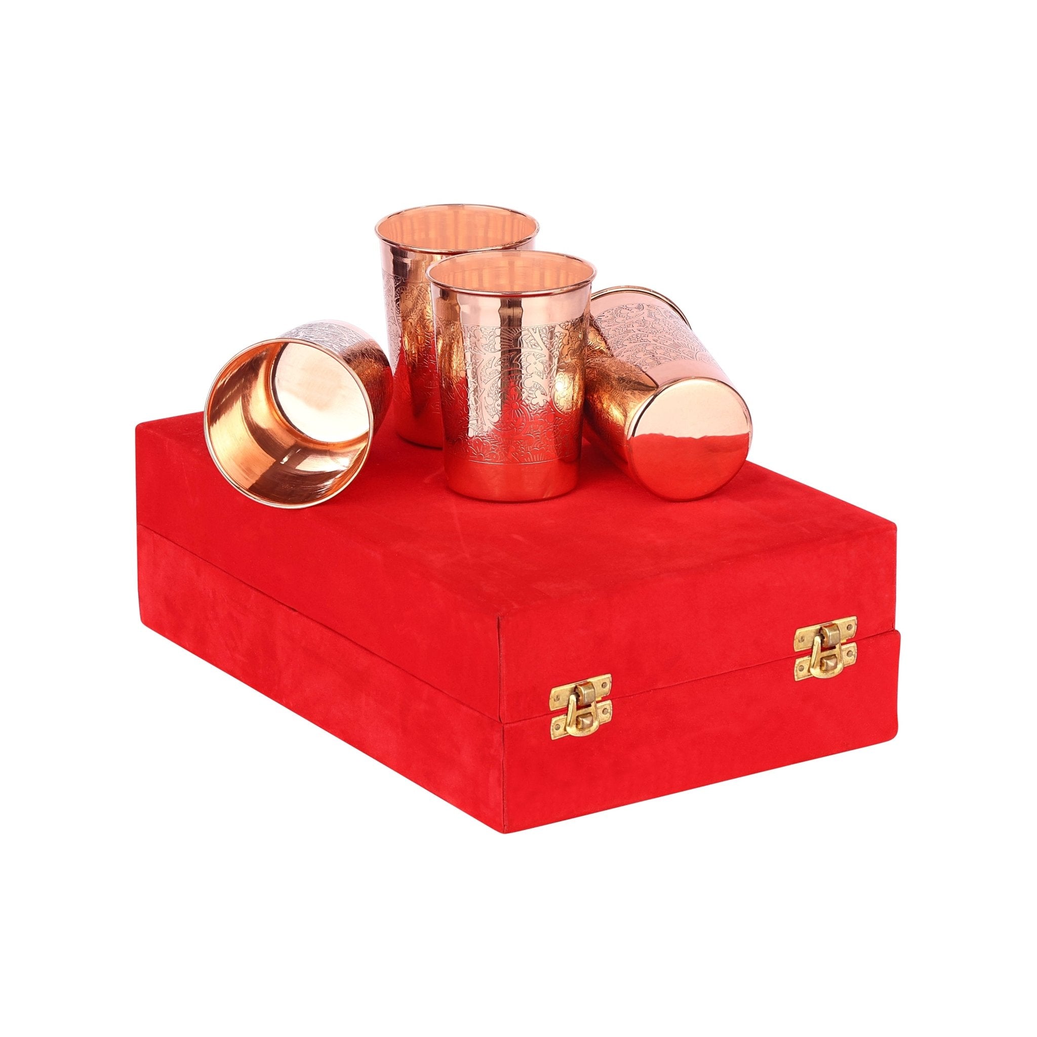 PURE COPPER ITCHING GLASSES SET - CROCKERY WALA AND COMPANY