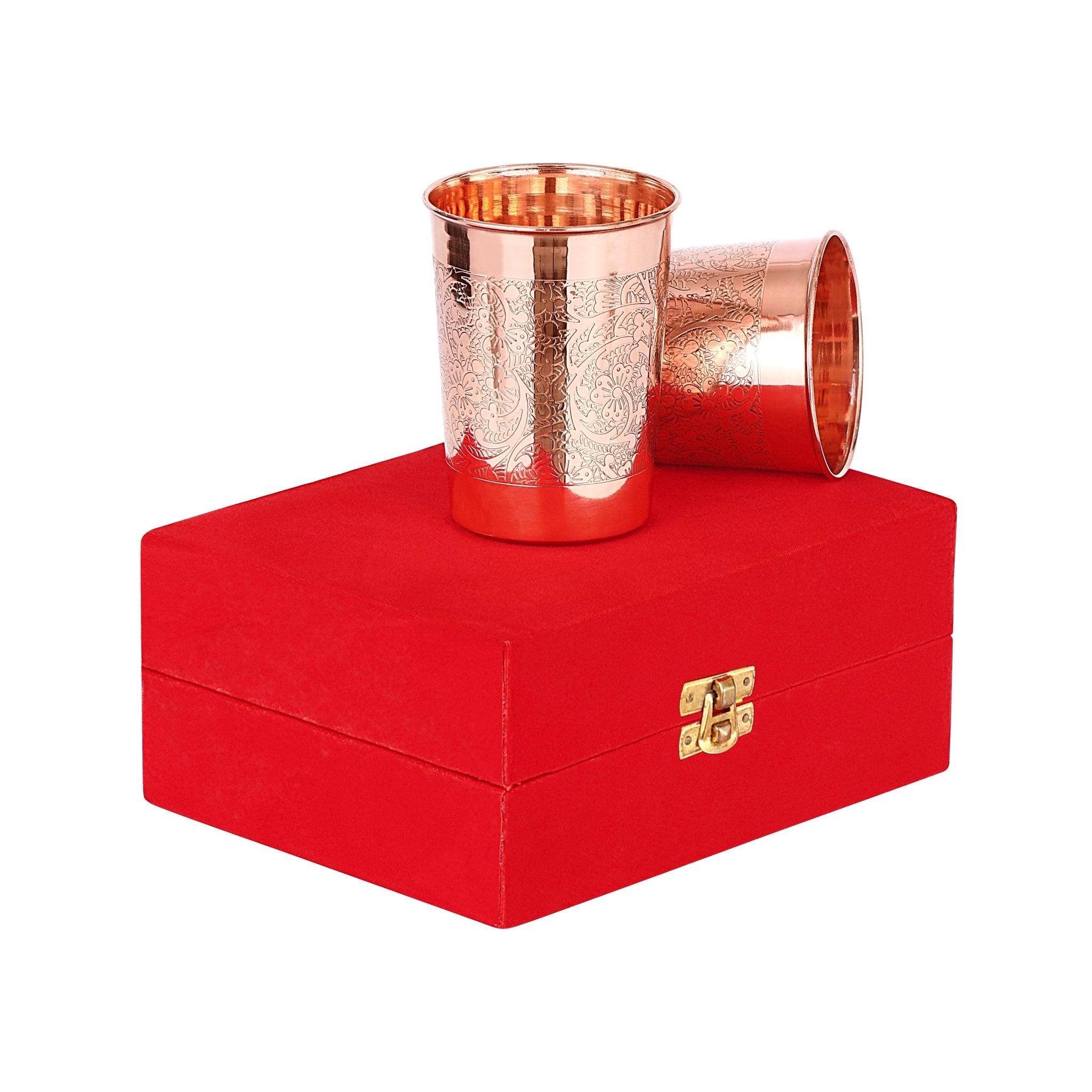 PURE COPPER ITCHING GLASSES SET - CROCKERY WALA AND COMPANY