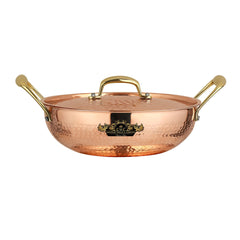 Pure Copper Karhai For Frying And Cooking Premium Finish - CROCKERY WALA AND COMPANY