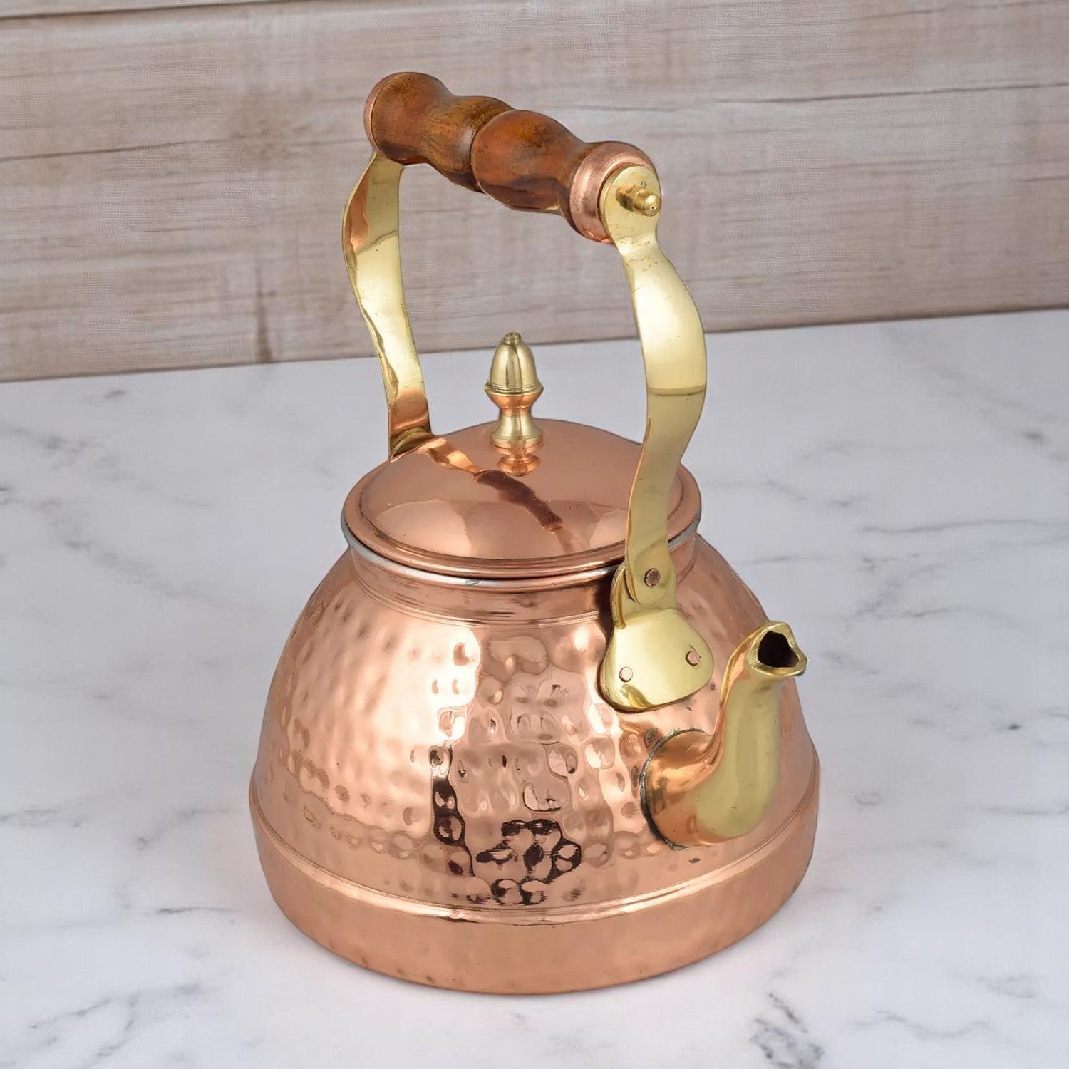 Pure Copper Kettle For 10 Cups Pot For Cooking Ideal - CROCKERY WALA AND COMPANY