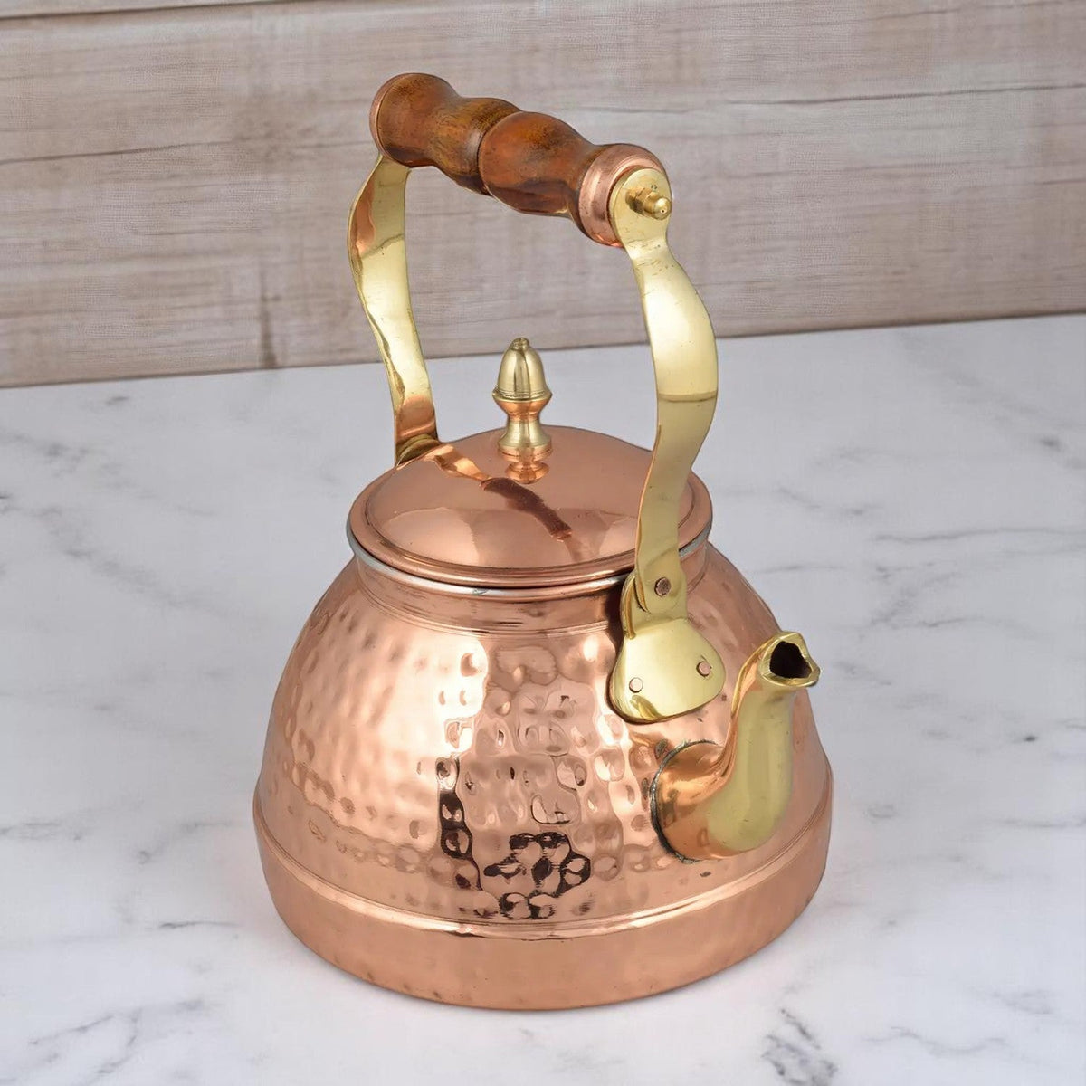 Pure Copper Kettle For 10 Cups Pot For Cooking Ideal - CROCKERY WALA AND COMPANY