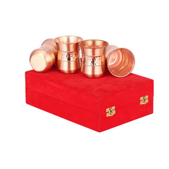 PURE COPPER LILY GLASSES SET - CROCKERY WALA AND COMPANY