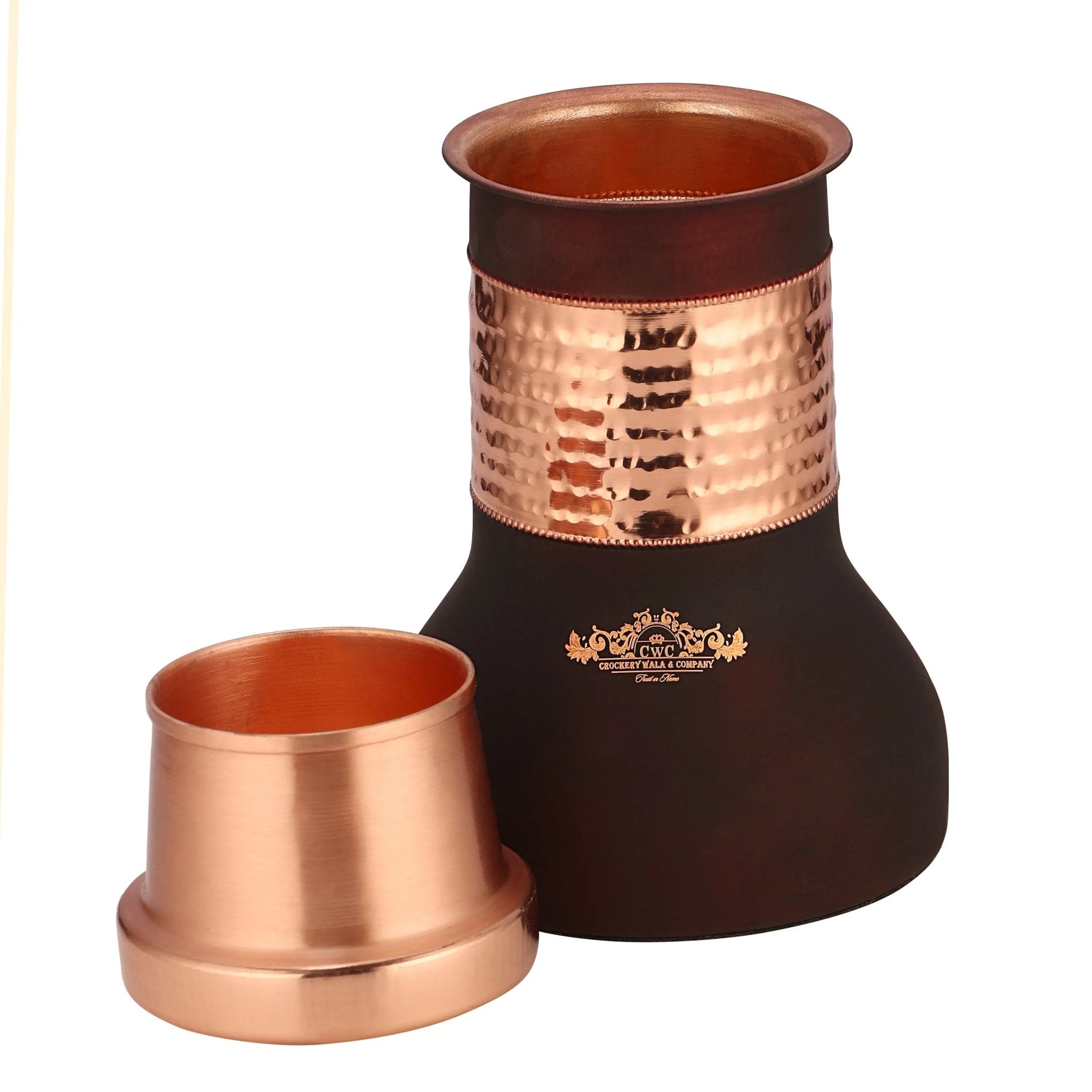 Pure Copper Lily Jar Velvet Finish for Elegant Storage - CROCKERY WALA AND COMPANY