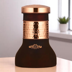 Pure Copper Lily Jar Velvet Finish for Elegant Storage - CROCKERY WALA AND COMPANY