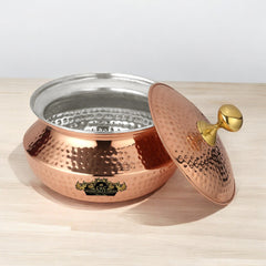 Pure Copper Patili Handi For Cooking Meat And Nahari - CROCKERY WALA AND COMPANY
