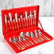 Pure Copper Steel Hammered Cutlery Set for 6 People