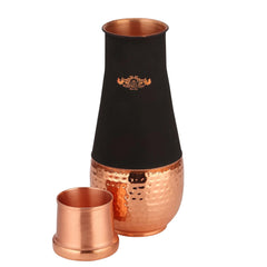 Pure Copper Tulip Jar Velvet Finish 1500 ML Capacity - CROCKERY WALA AND COMPANY