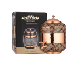 Pure Copper Water Dispenser Meena Finish Designer 5 Litres - CROCKERY WALA AND COMPANY