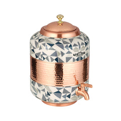 Pure Copper Dispenser Meena Finish Designer 8 litres CROCKERY WALA AND COMPANY