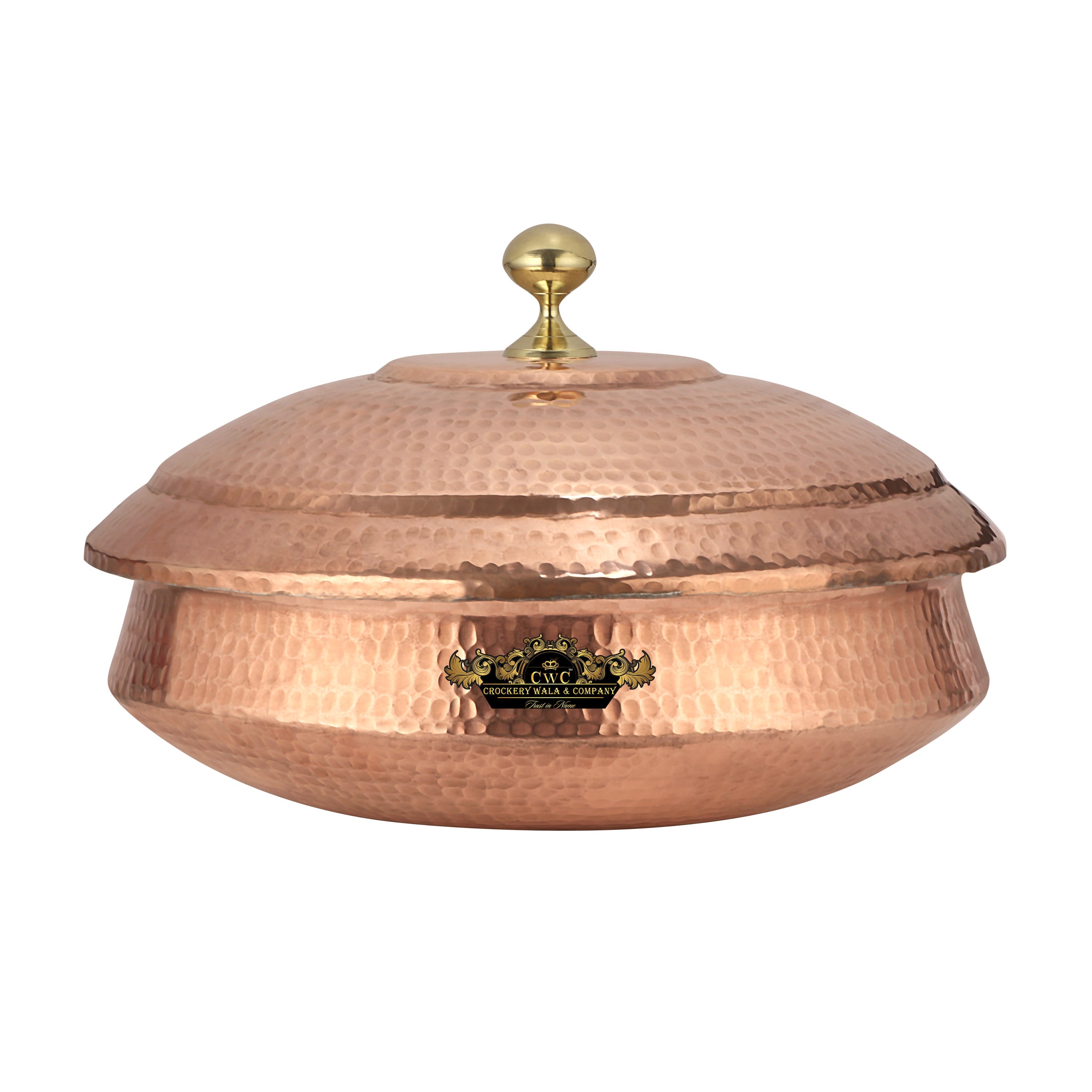 Pure Copper Handi Lagan With Copper Lid For Cooking Crockery Wala And Company