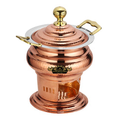 Crockery Wala Copper Steel Chaffing Dish 3 Litres Capacity Crockery Wala And Company