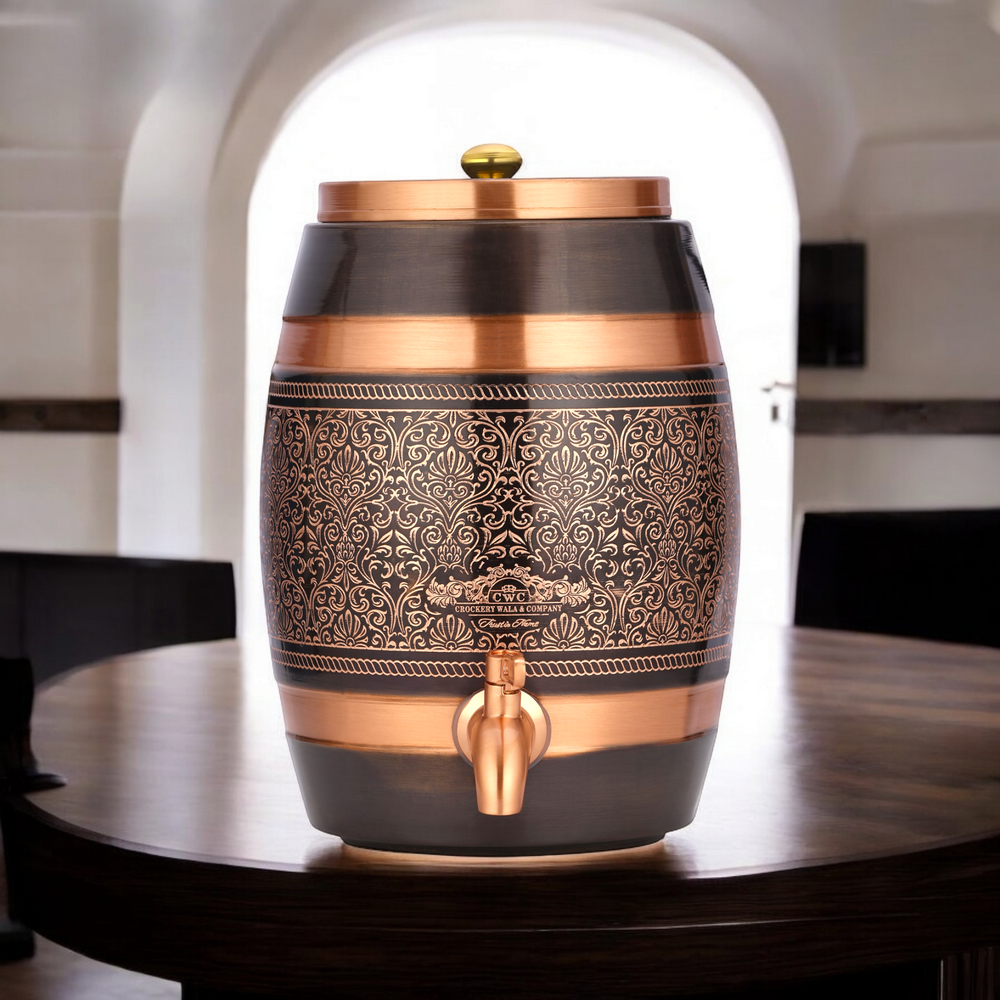 Copper Water Dispenser Antique Itching Barrel - Pure Copper