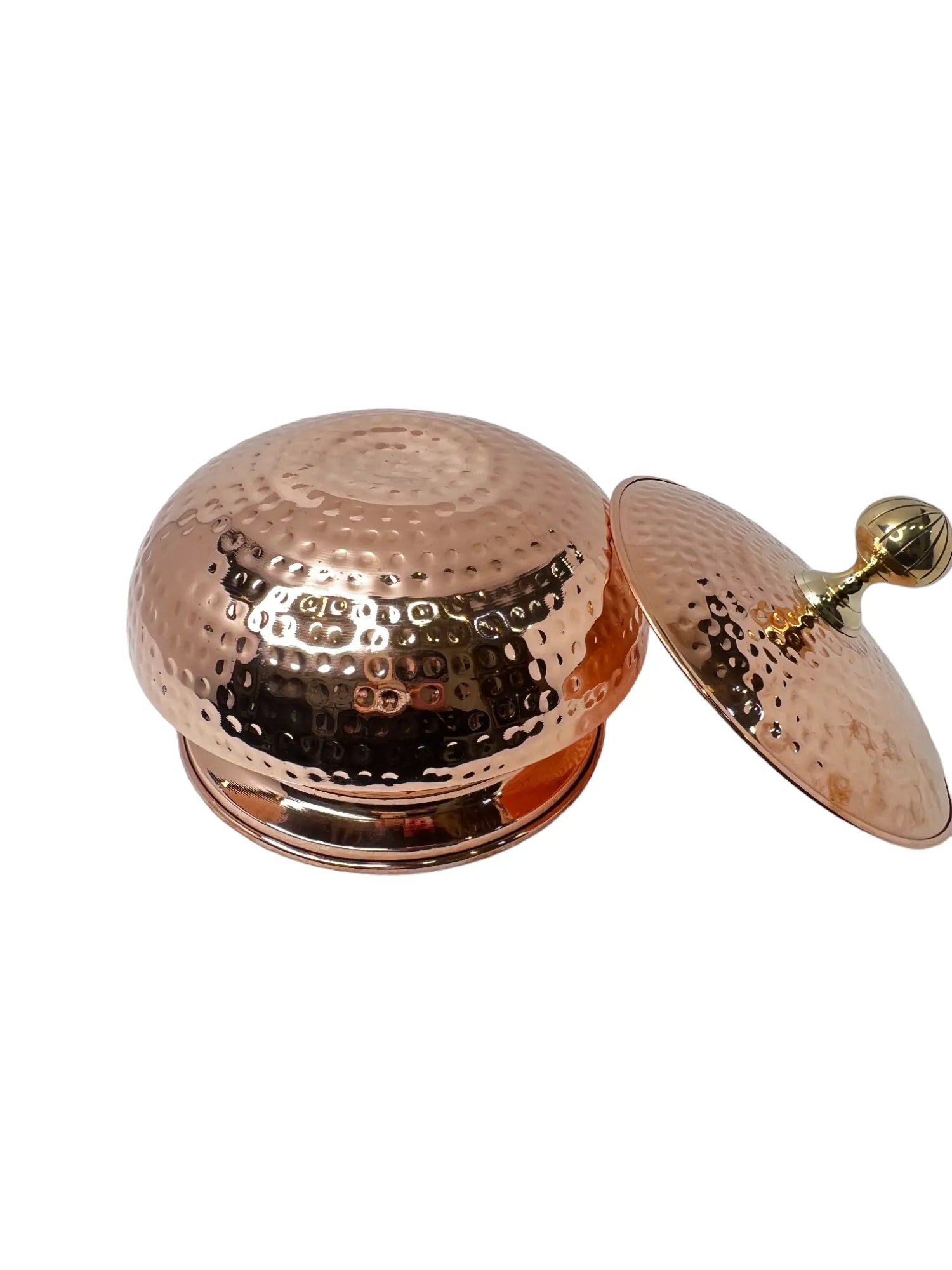 Pure copper patili handi for cooking meat and nahari with kalai inside and hammered finish with lid and premium quality CROCKERY WALA AND COMPANY